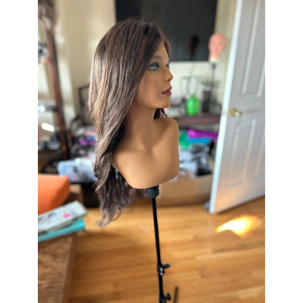 100% Virgin Remy human hair low density free-parting glueless wig
